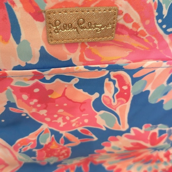 LILLY PULITZER Floral Insulated Beach Tote Cooler Bag Beverage Tote Bay Dreamin - Picture 3 of 6